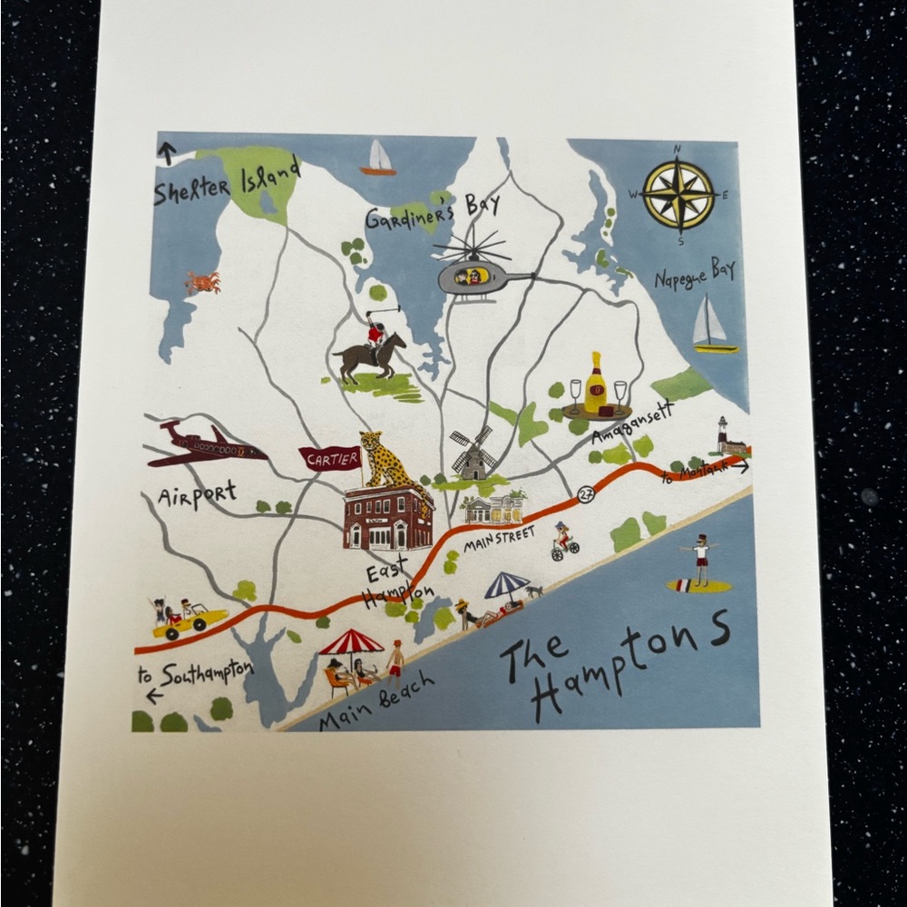 Cartier Summer in the Hamptons Notecard and Envelope Set. Limited Edition - Picture 6 of 7